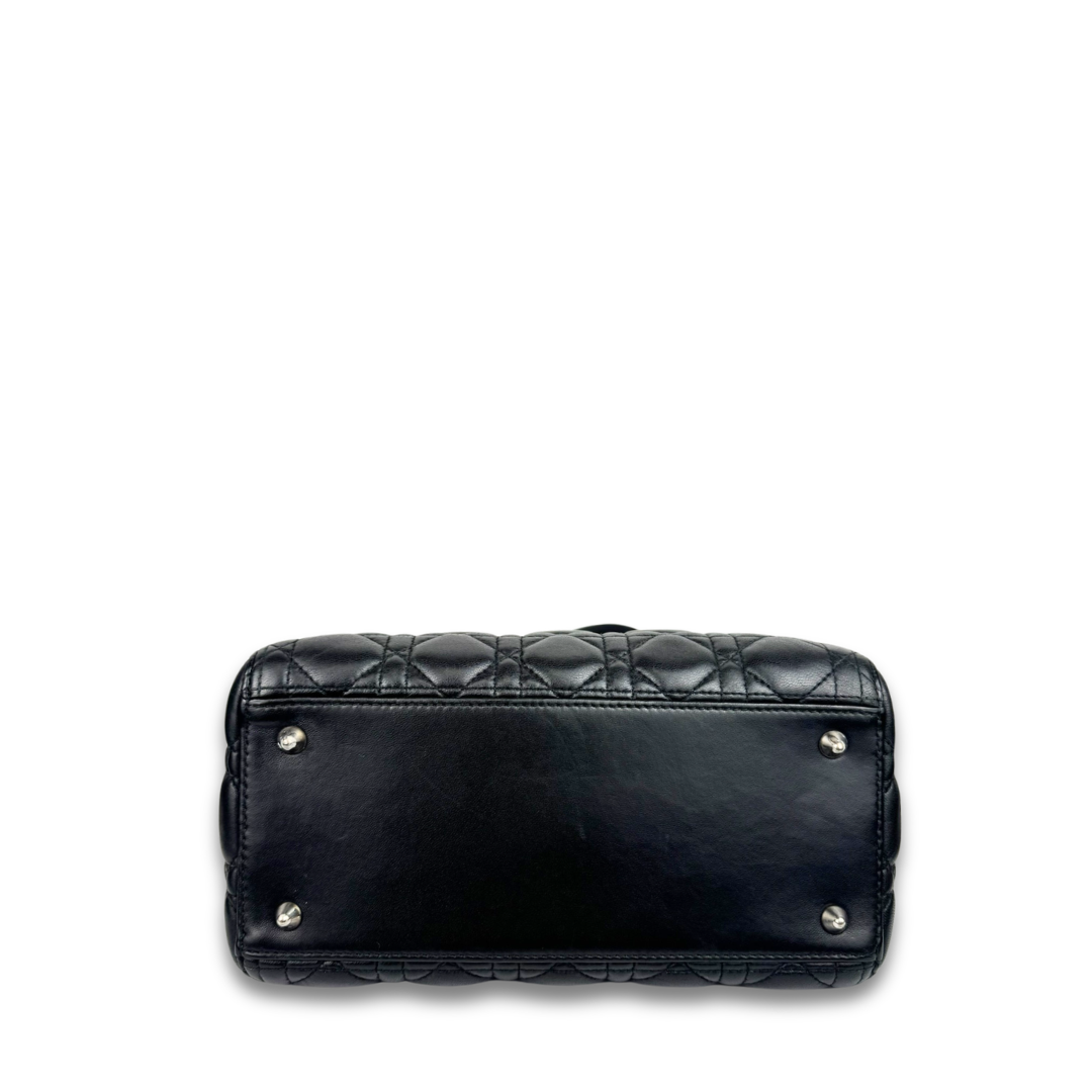 Dior Black Lambskin Medium Lady Dior