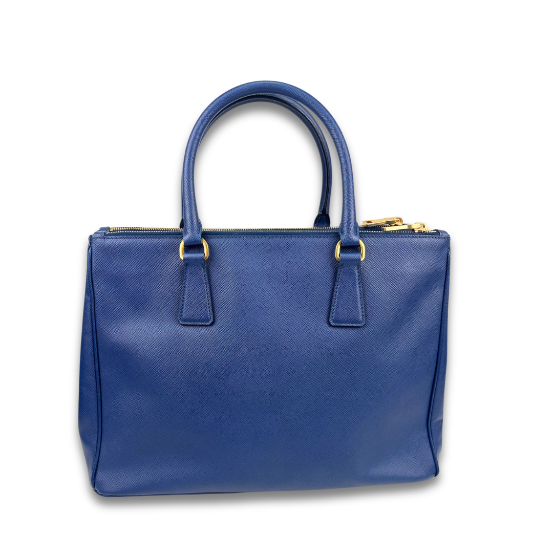 Prada Blue Medium Double Zip Galleria