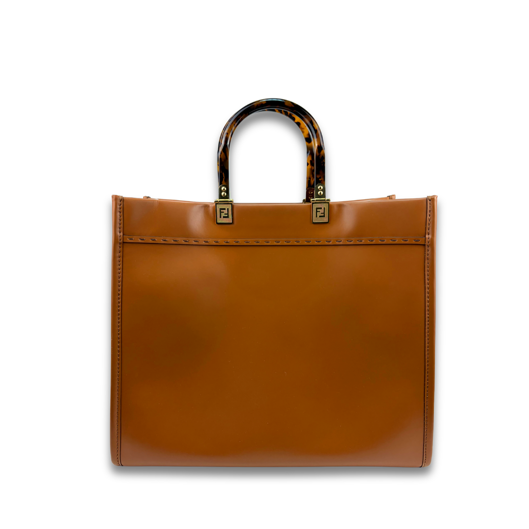 Fendi Brown Medium Sunshine Shopper Tote