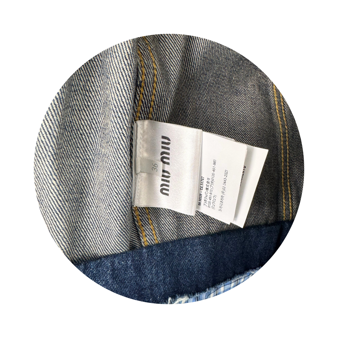 Miu Miu Cropped Denim Trucker Jacket - Size 36