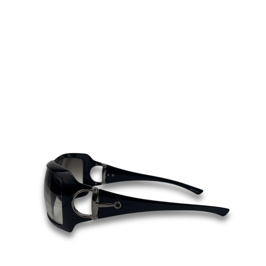 Gucci Black Rectangular Sunglasses
