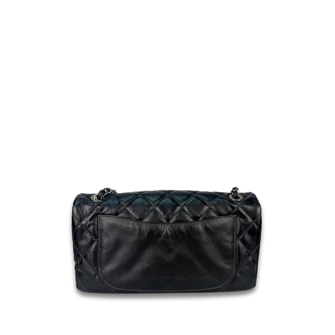 Chanel Black Quilted Glazed Calfskin Flap Shoulder Bag