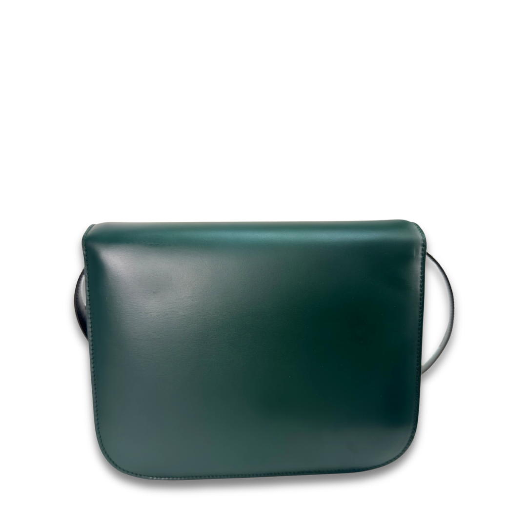 Celine Dark Green Small Calfskin Box Bag
