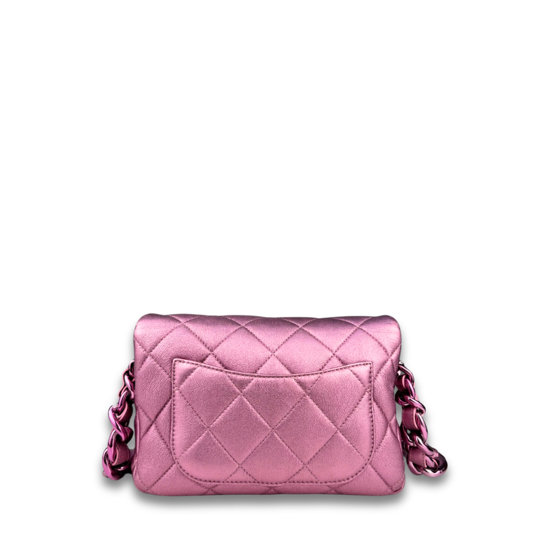 Chanel Metallic Pink Small Flap Bag