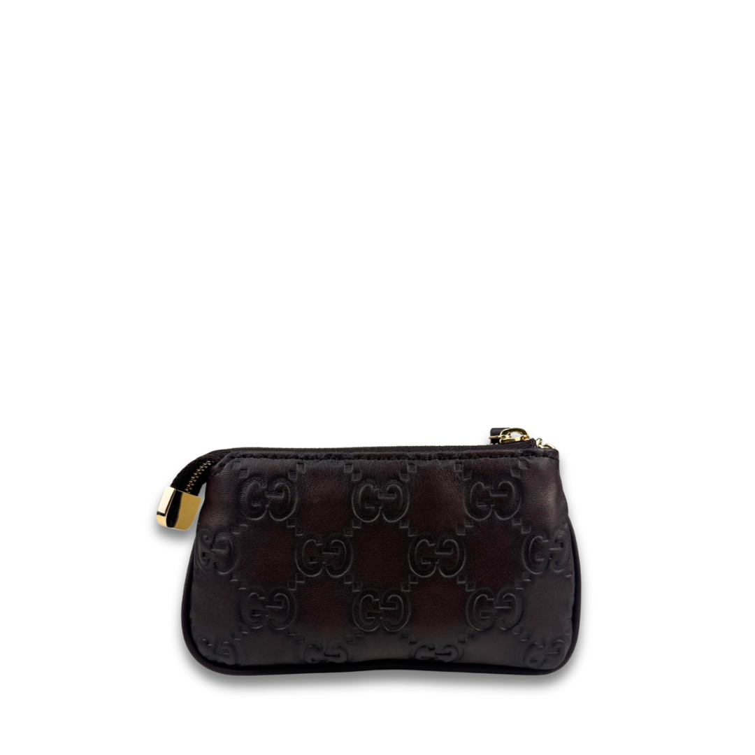 Gucci Brown Guccissima Key Pouch