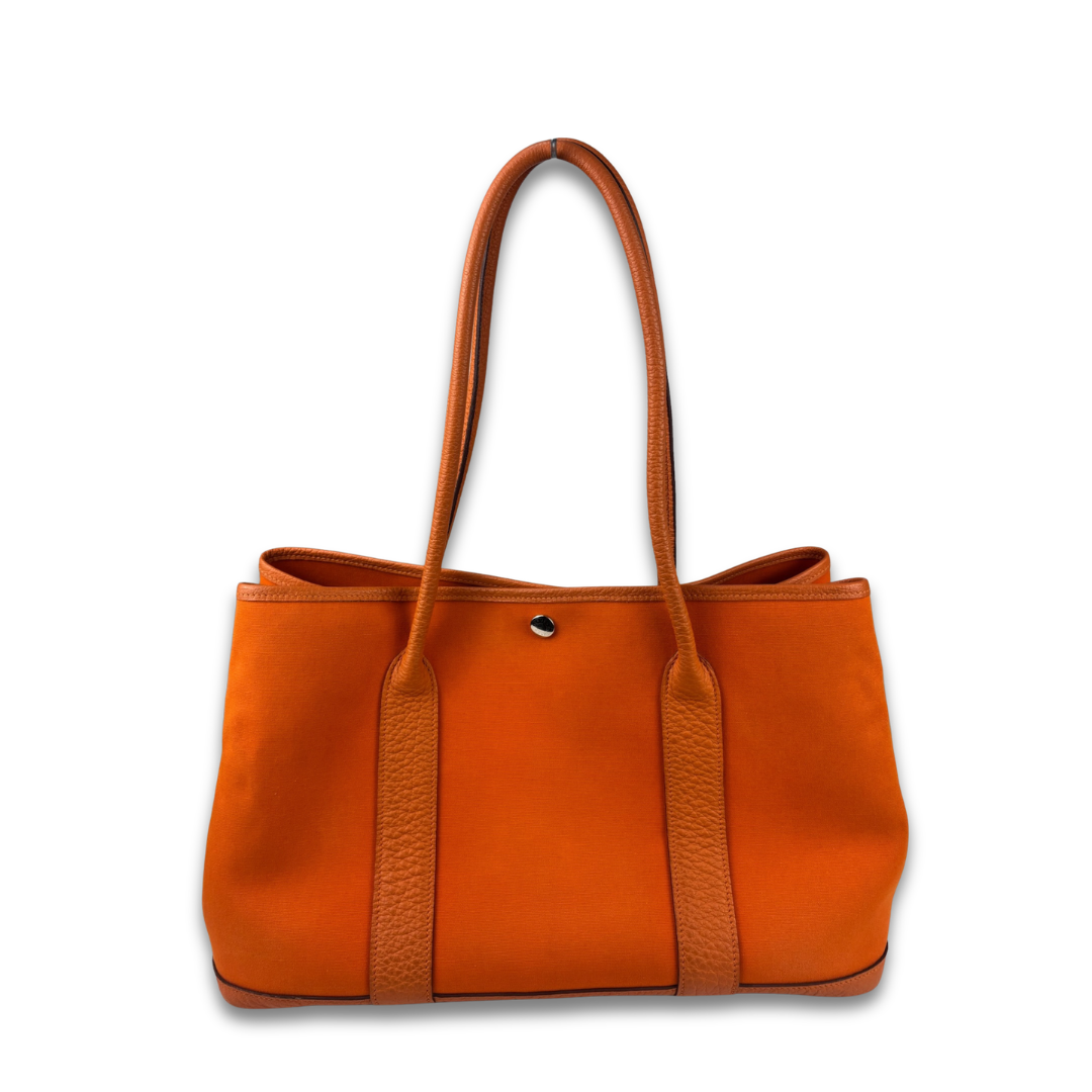 Hermès Orange Toile Garden Party Tote PM