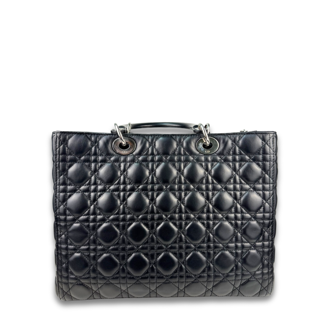 Dior Black Lambskin Large Lady Dior