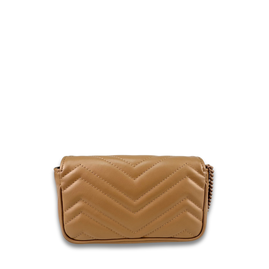 Gucci Beige Monochrome Marmont Mini Flap