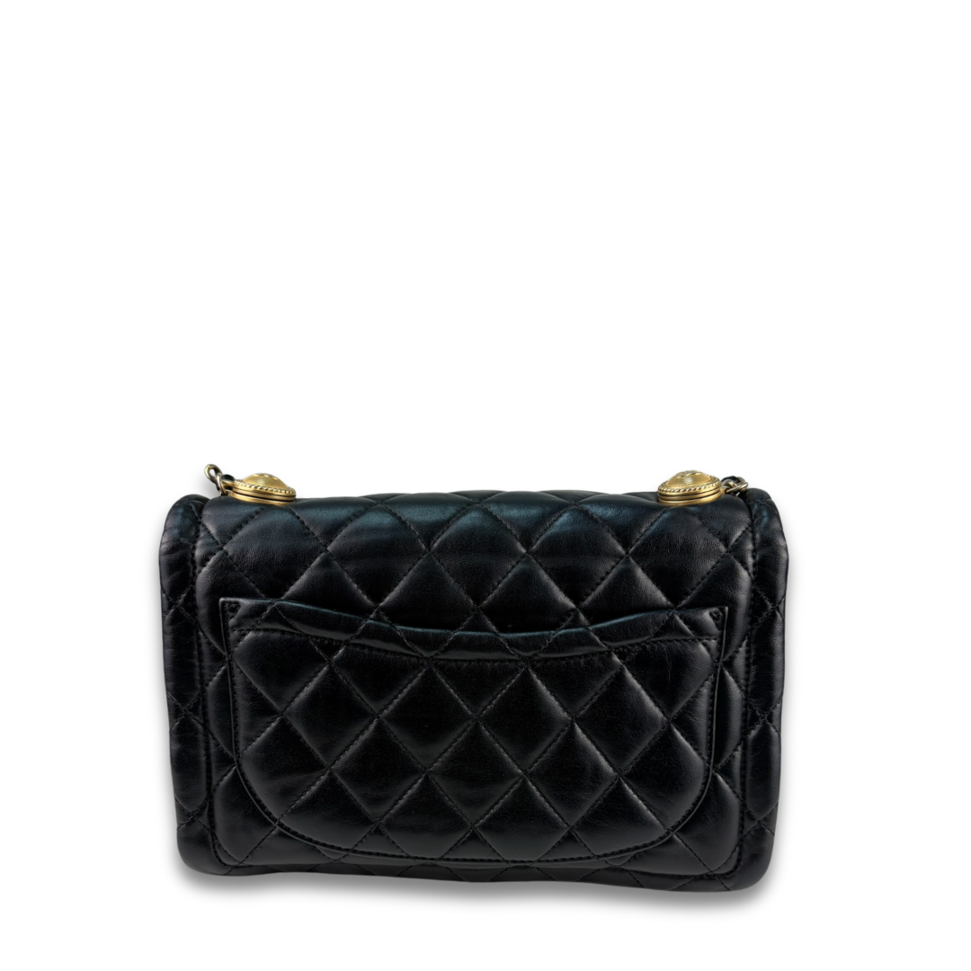 Chanel Button On Top Flap Bag