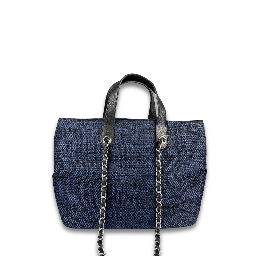 Chanel Woven Raffia Two-Way Small Tote