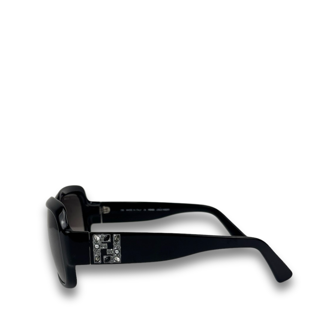 Fendi Round Embellished Sunglasses