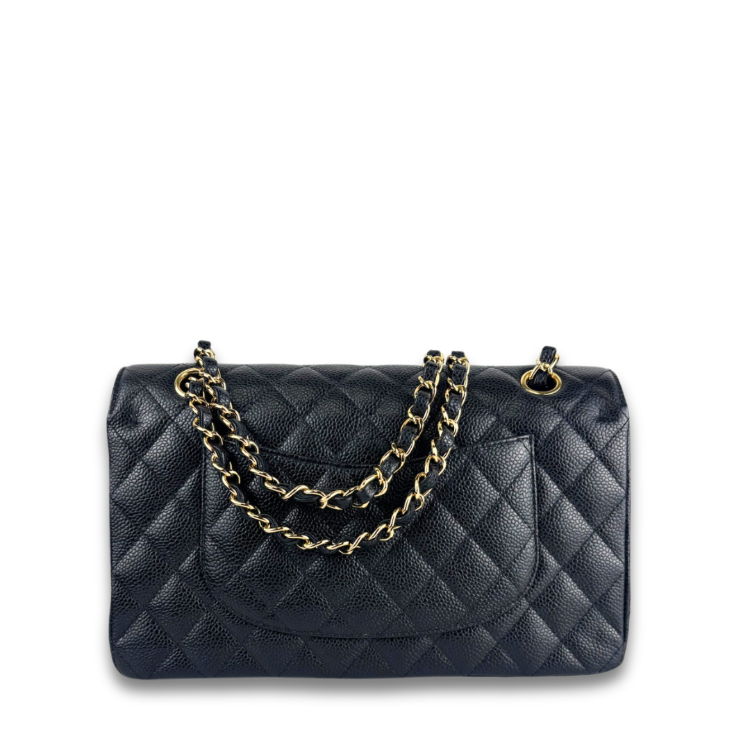 Chanel Black Caviar Medium Double Flap