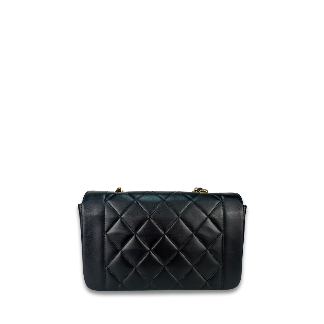 Chanel Black Lambskin Small Diana
