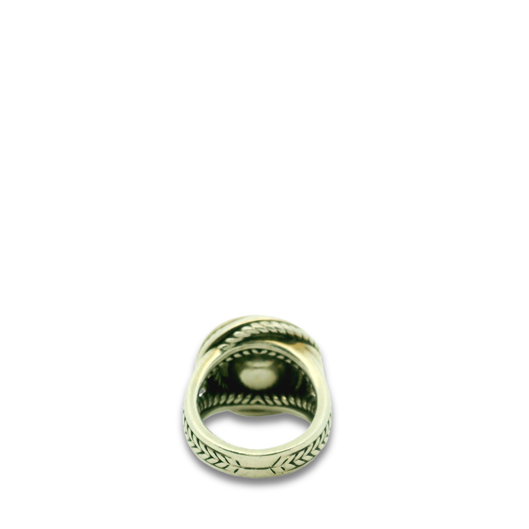 David Yurman Pearl Diamond Ring - Size 6