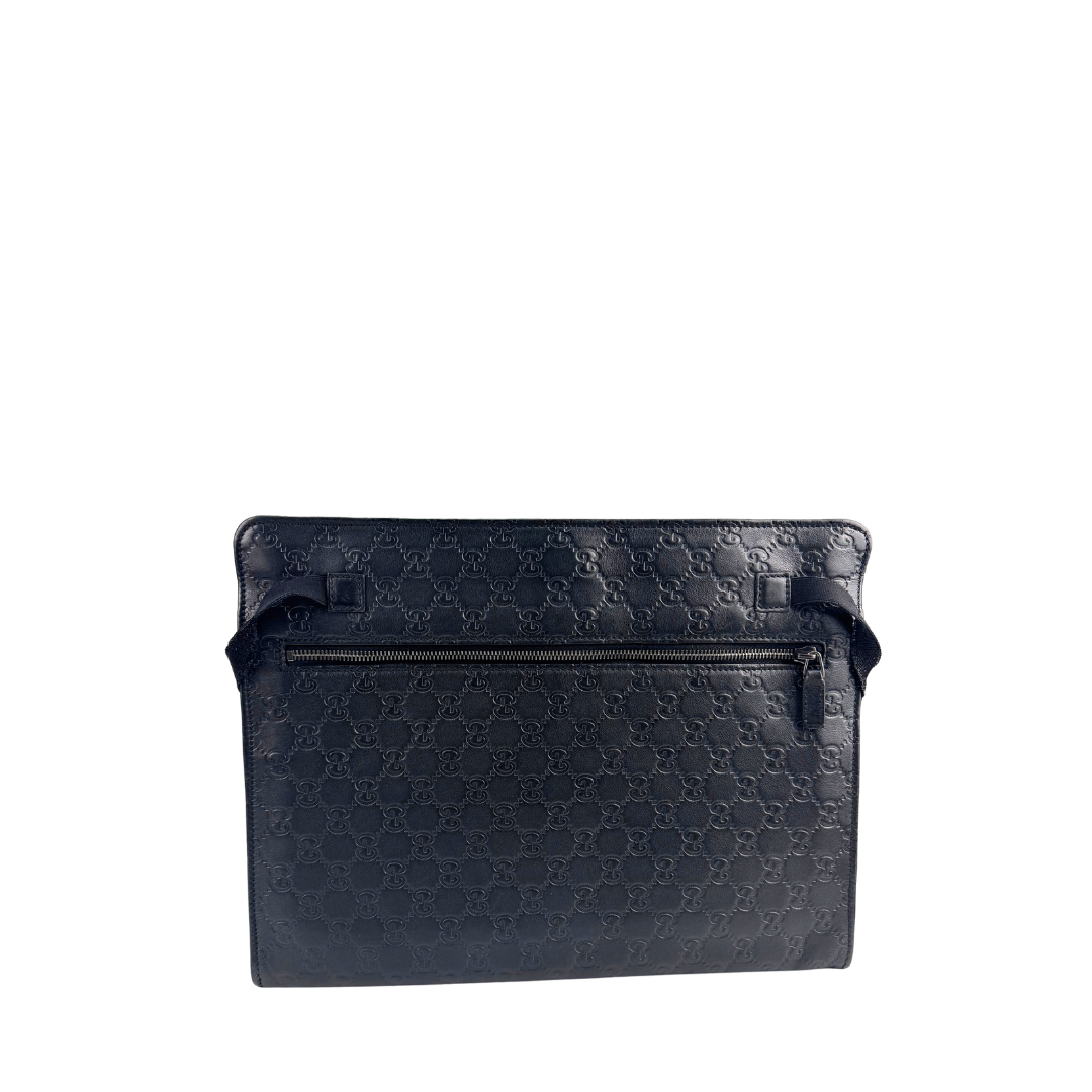 Gucci Black Guccissima Leather Tablet Case