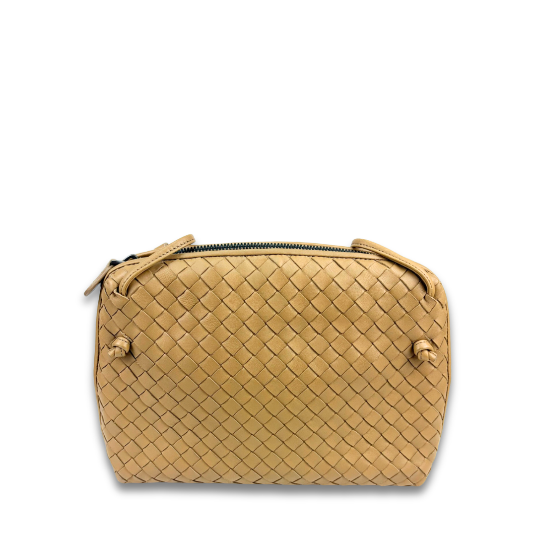 Bottega Veneta Beige Intrecciato Nodini Crossbody