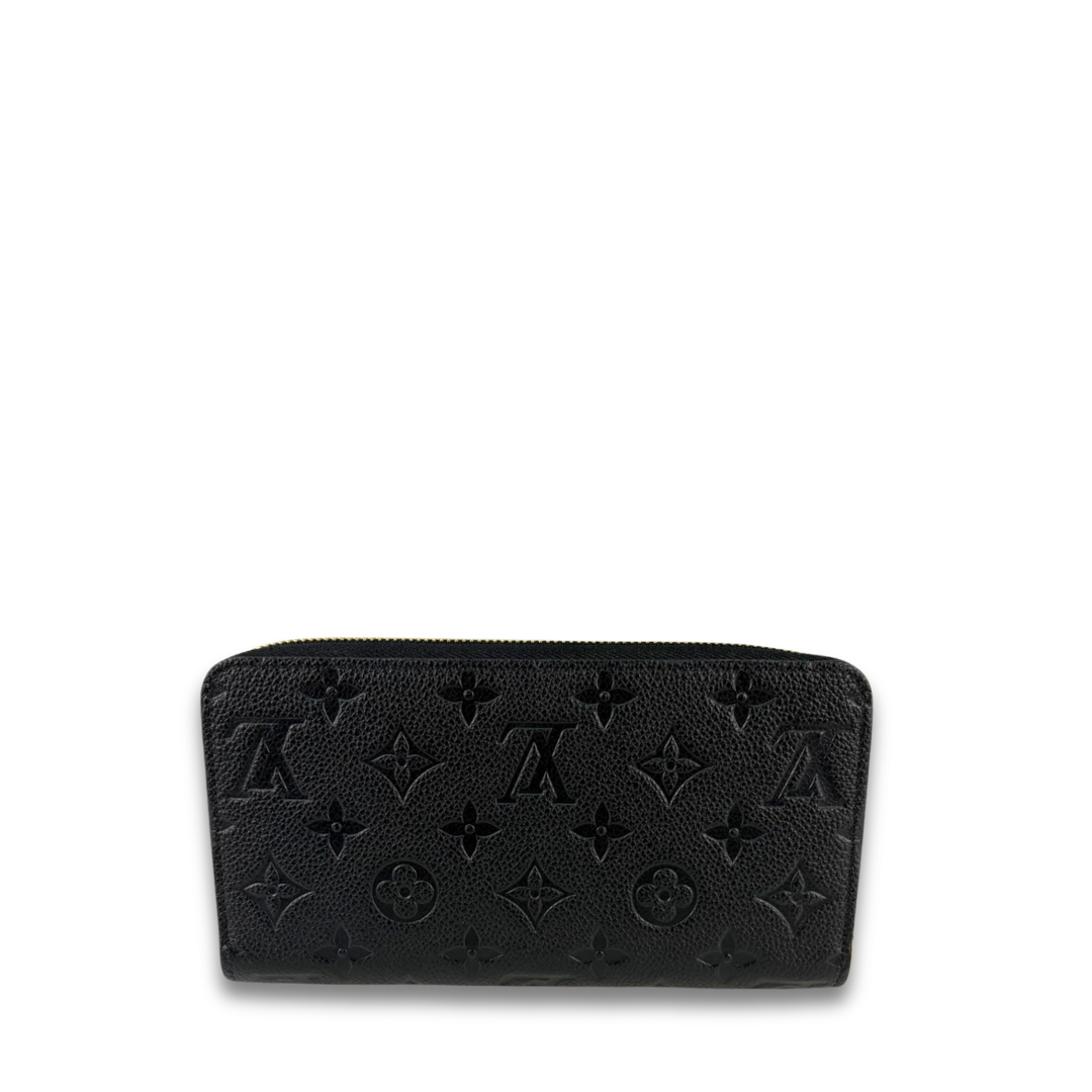 Louis Vuitton Black Empreinte Zippy Wallet