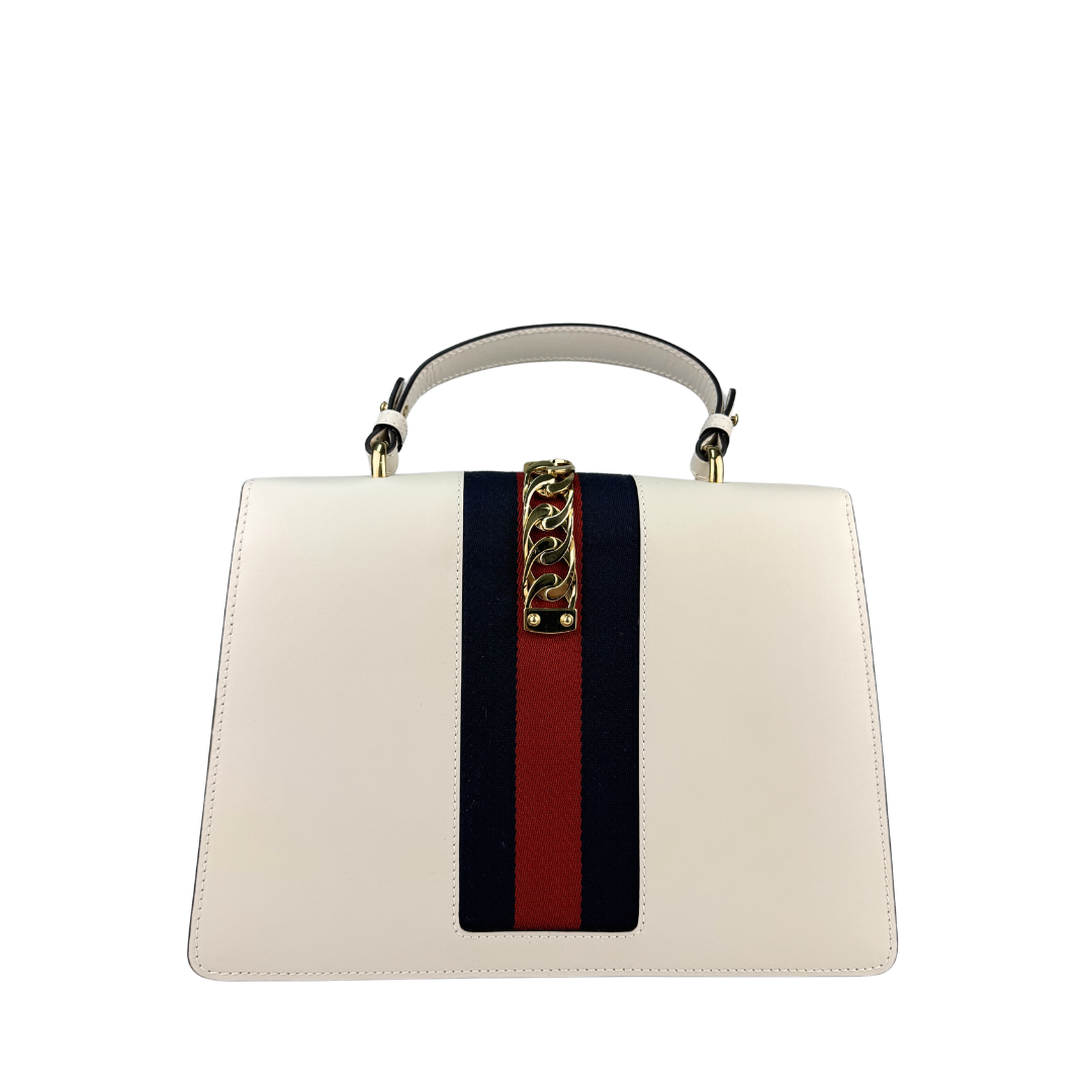 Gucci Embroidered Sylvie Medium Top Handle