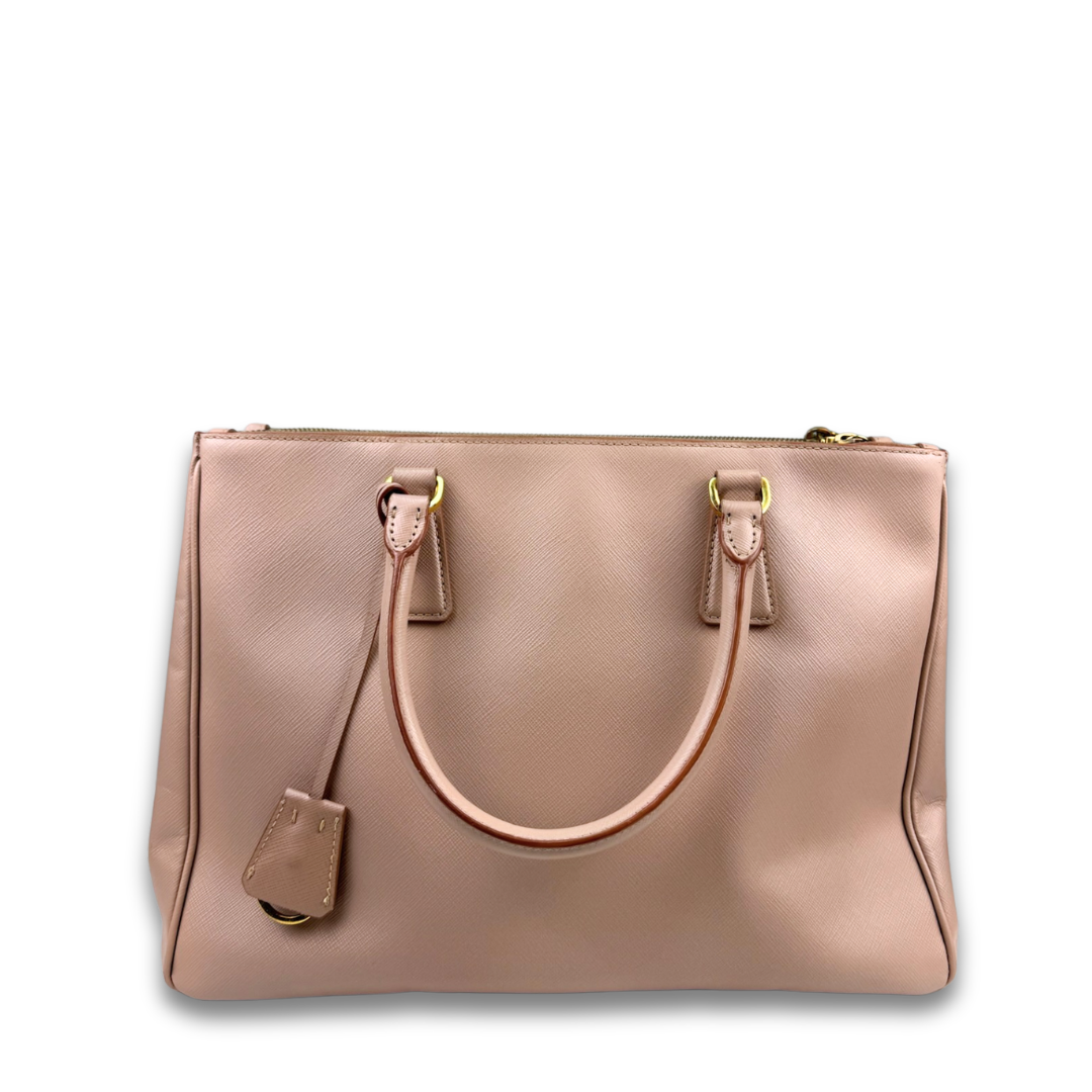 Prada Medium Pale Pink Double Zip Galleria
