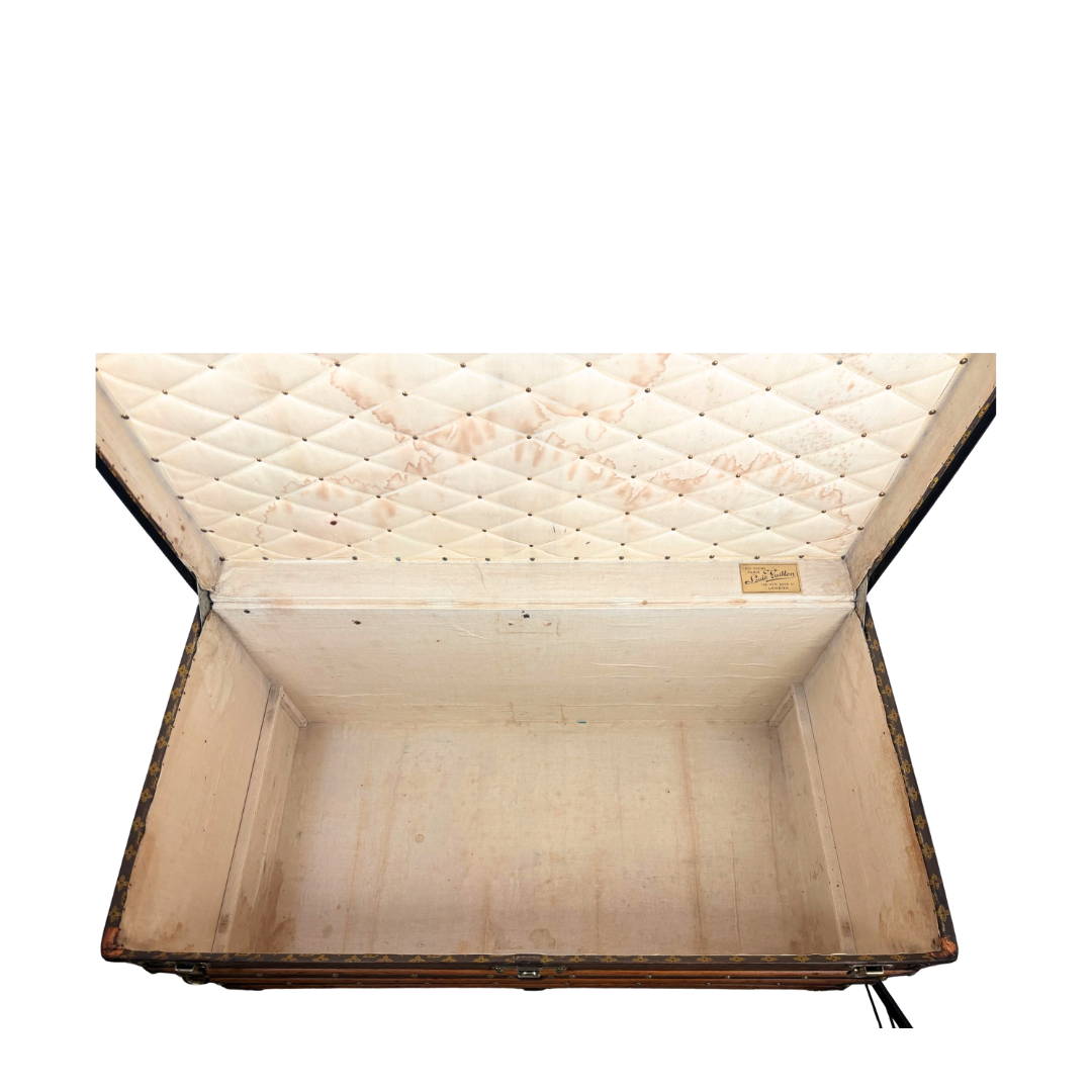 Louis Vuitton Monogram Antique Malle Courrier 110 Trunk
