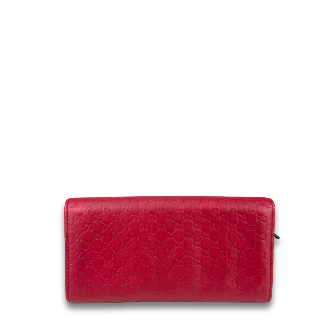 Gucci Hot Pink Microguccissima Flap Wallet