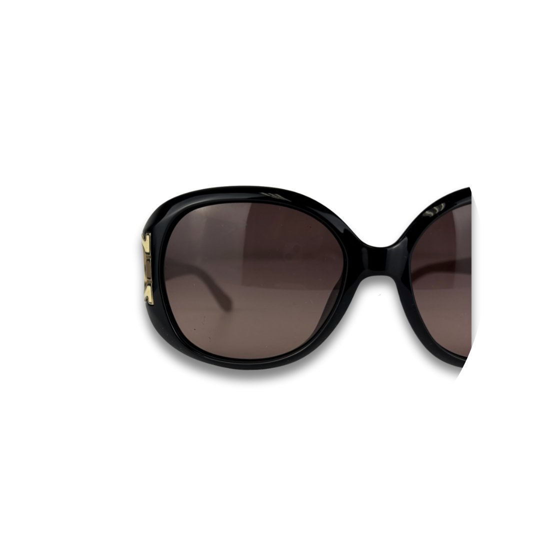 Ferragamo Black Gancini Sunglasses