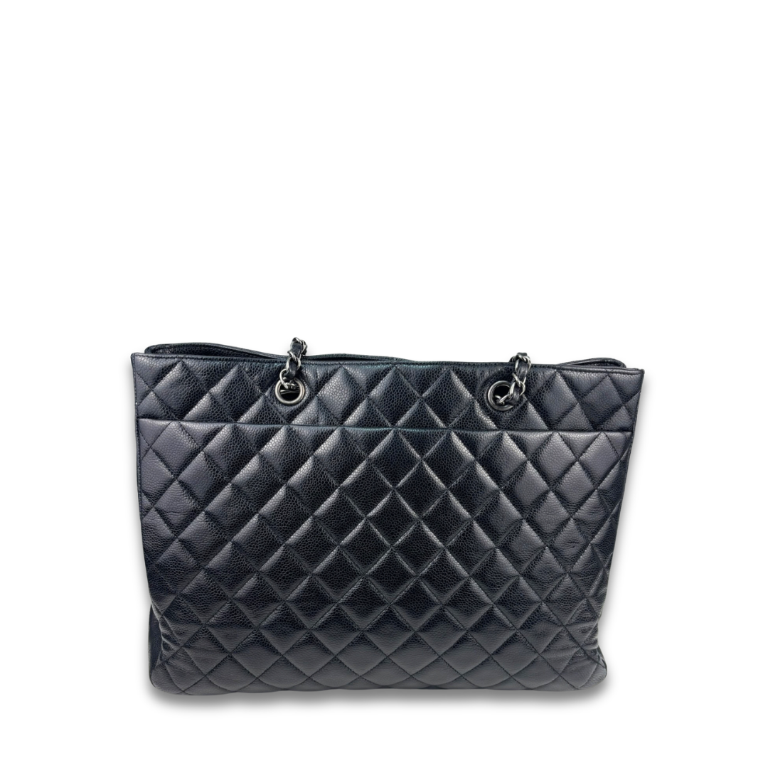 Chanel Black Caviar Classic Shopping Tote
