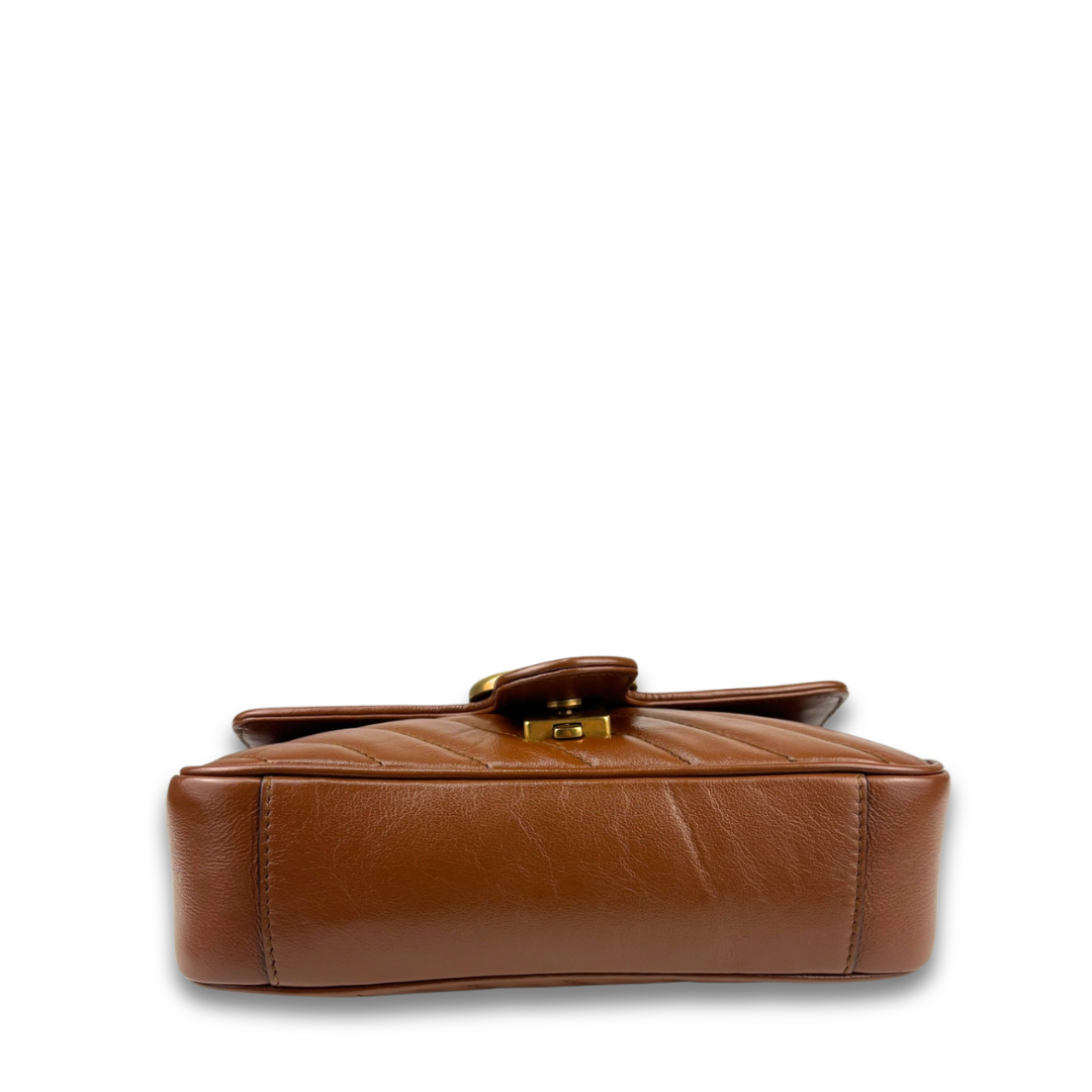 Gucci Brown Marmont Small Shoulder Bag