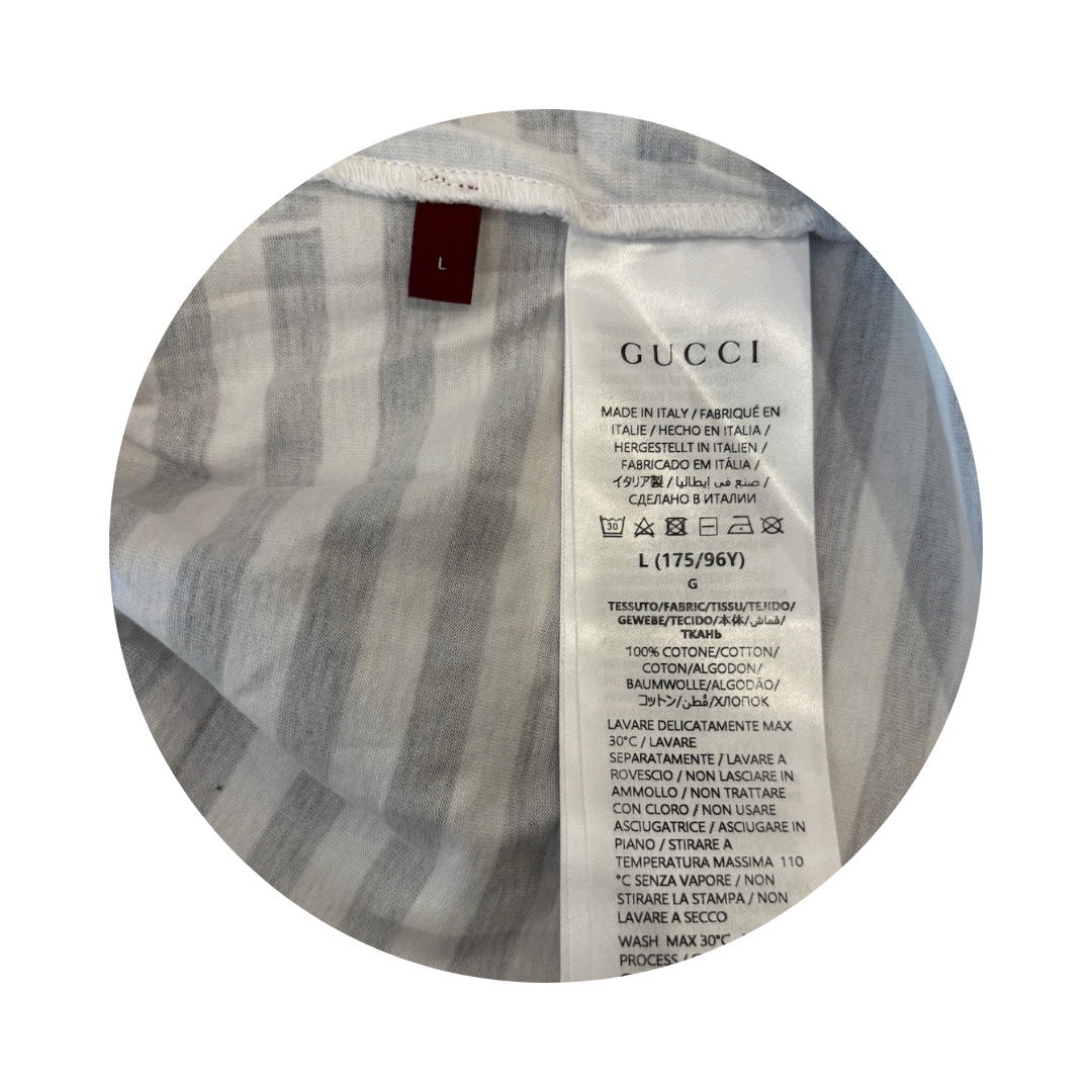 Gucci Striped Cropped T-Shirt - Size Large