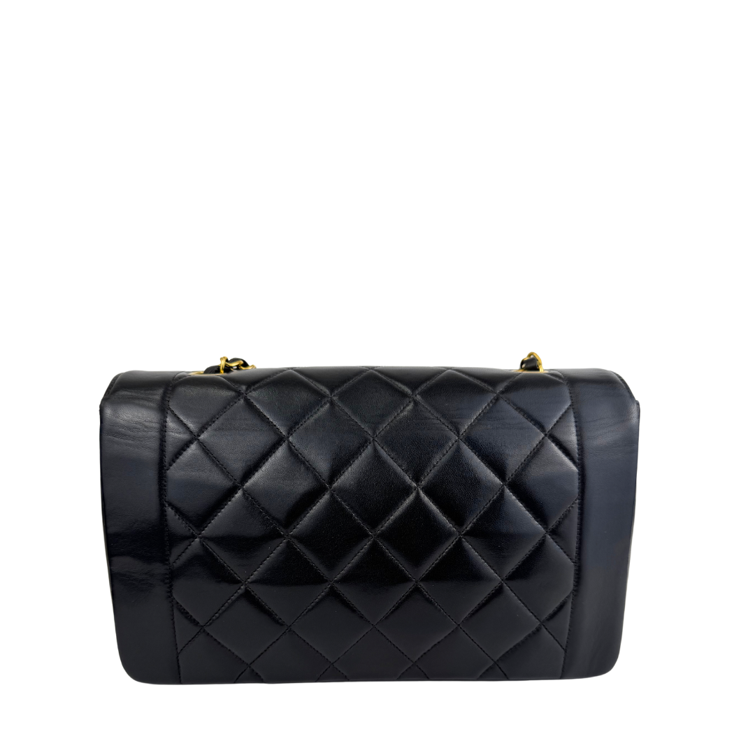 Chanel Medium Black Lambskin Diana