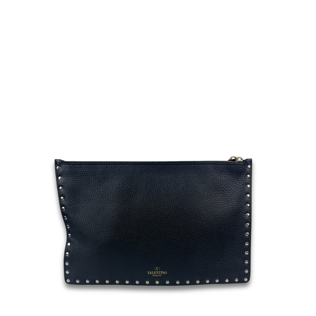 Valentino Rockstud Zipper Clutch