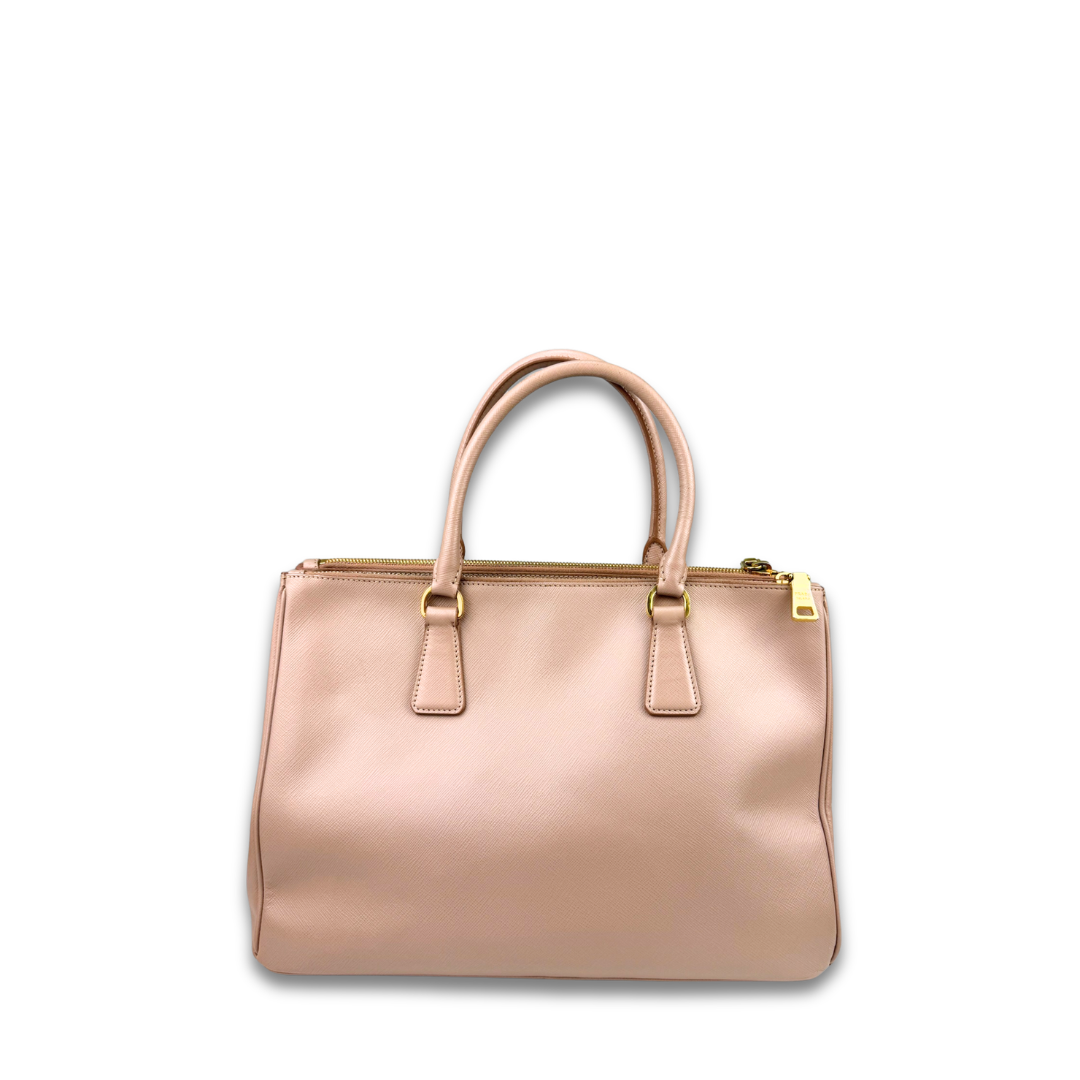 Prada Medium Beige Double Zip Galleria