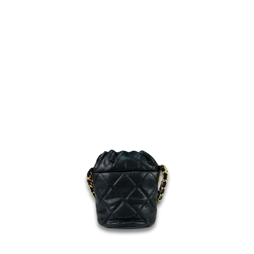 Chanel Caviar Twist My Buttons Mini Bucket Bag