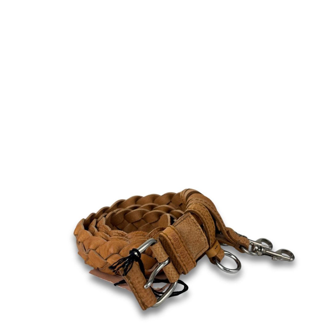 Miu Miu Braided Leather Belt - Size 75