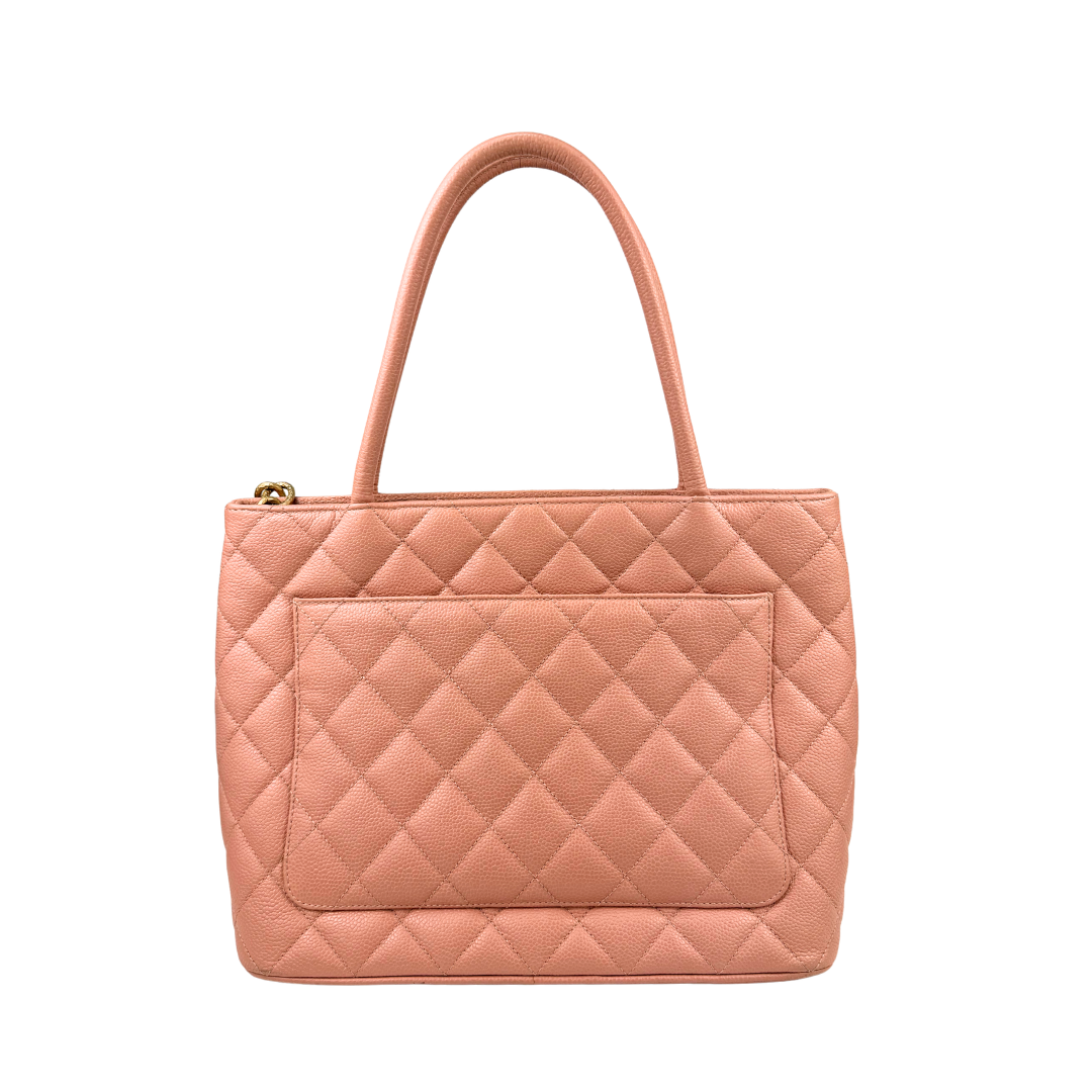 Chanel Pink Caviar Medallion Tote