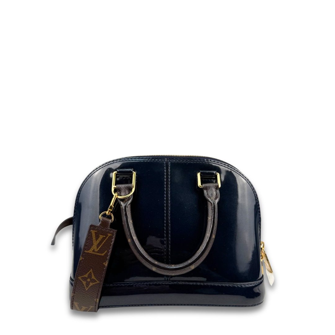 Louis Vuitton Navy Blue Patent Alma BB