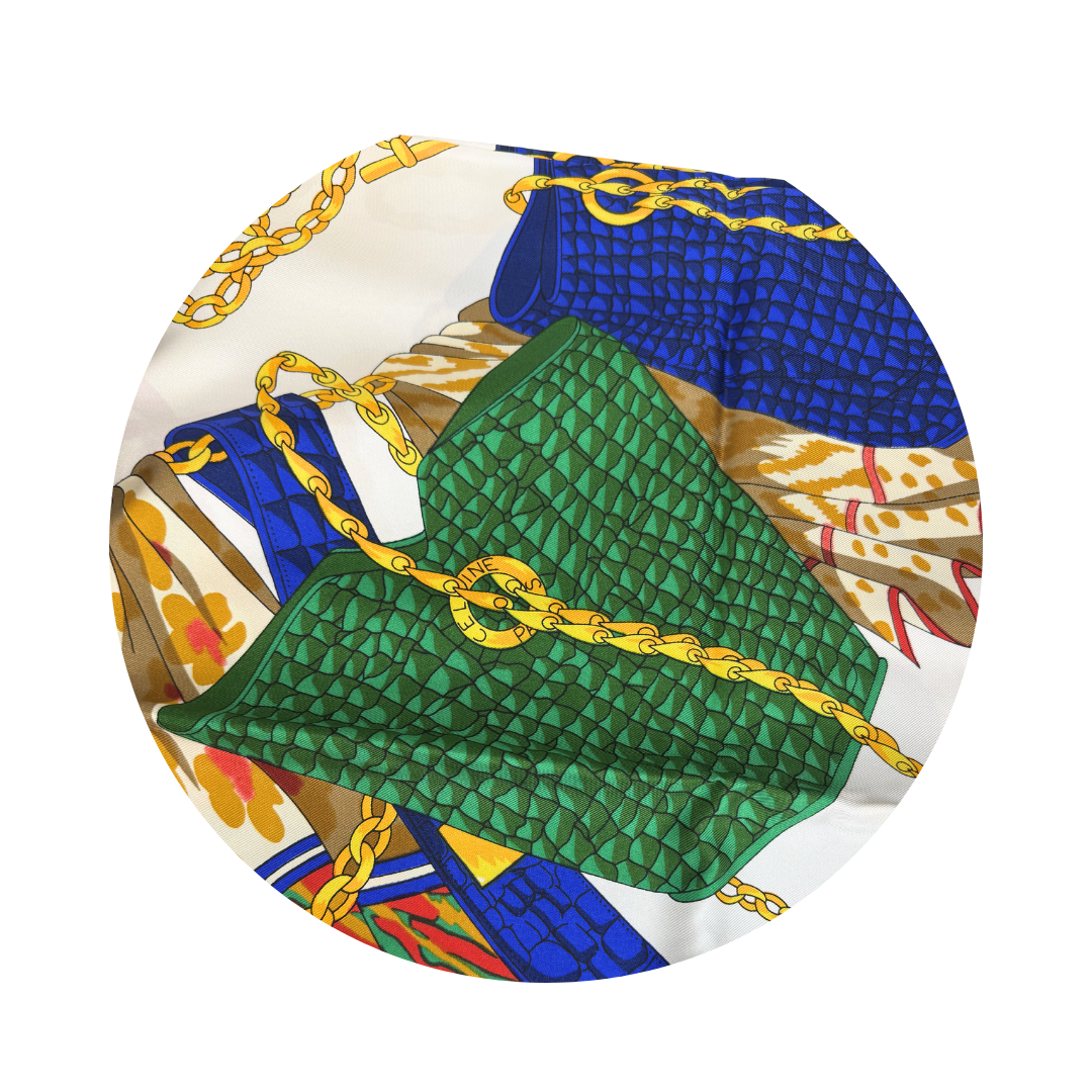 Celine Handbag Pattern Silk Scarf 90