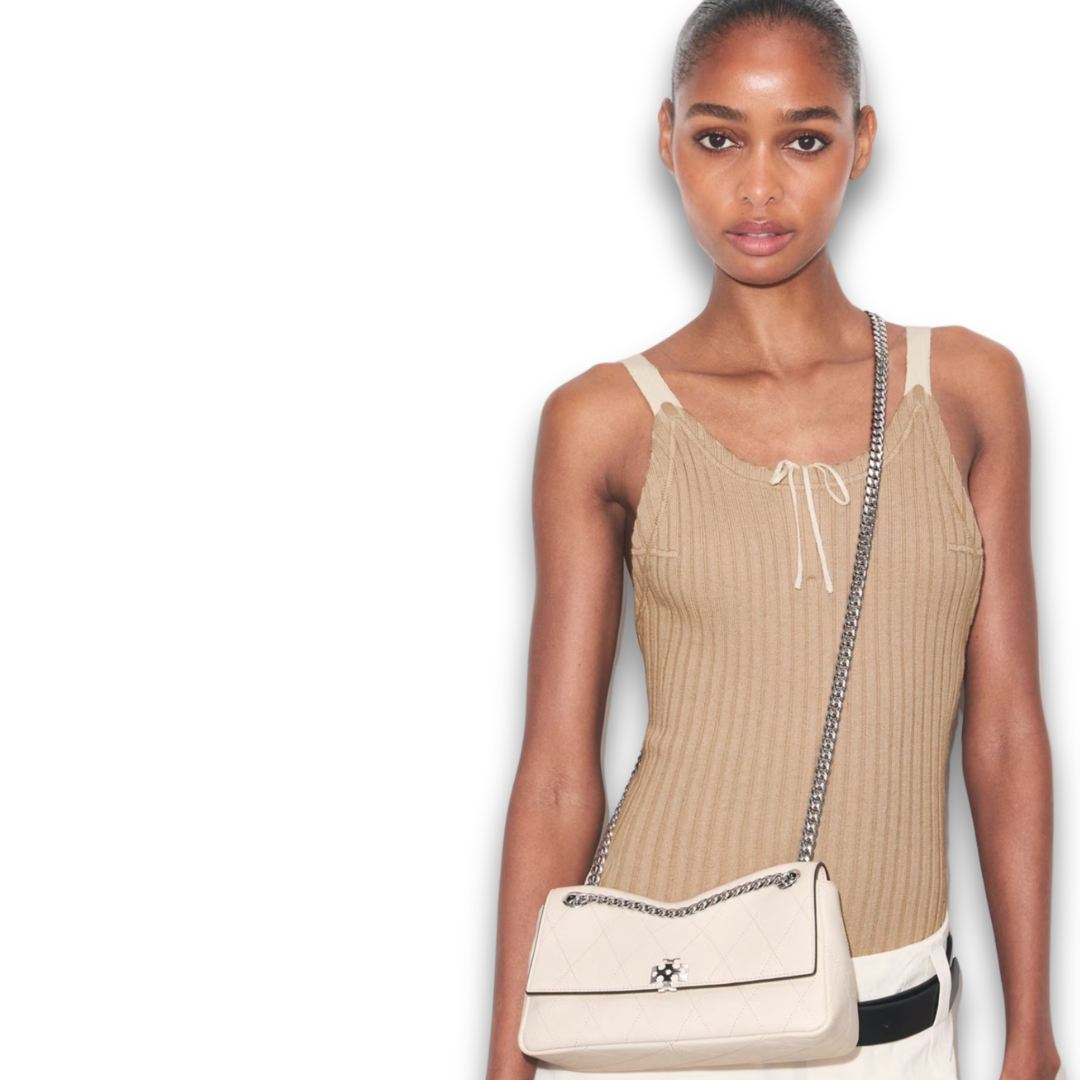 Tory Burch Charlie Quilted Small Shoulder Bag