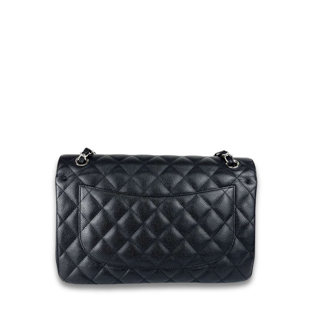 Chanel Black Caviar Classic Jumbo Double Flap