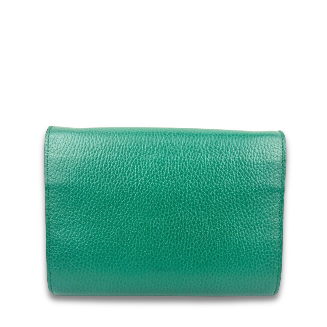 Gucci Green Small Dionysus Chain Wallet