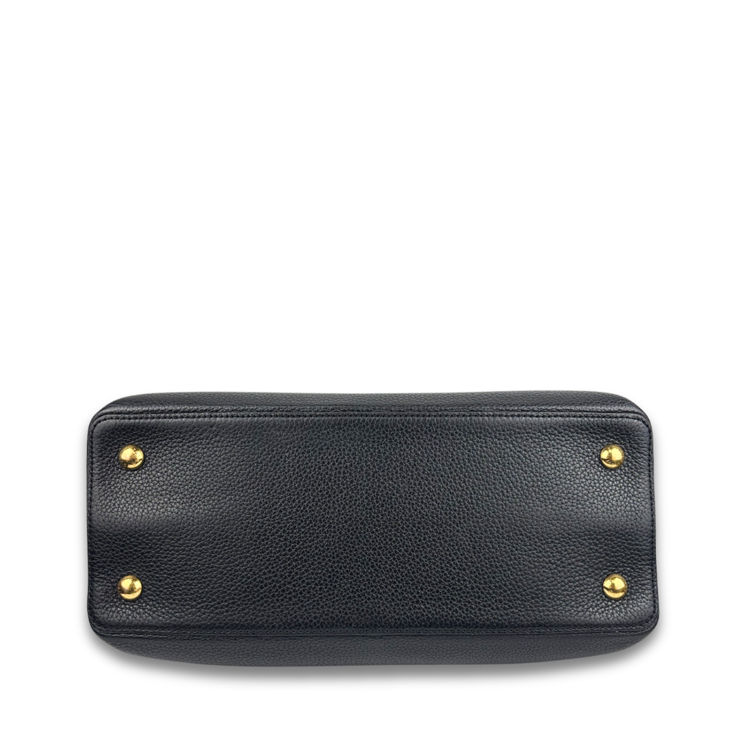 Louis Vuitton Black Capucines MM