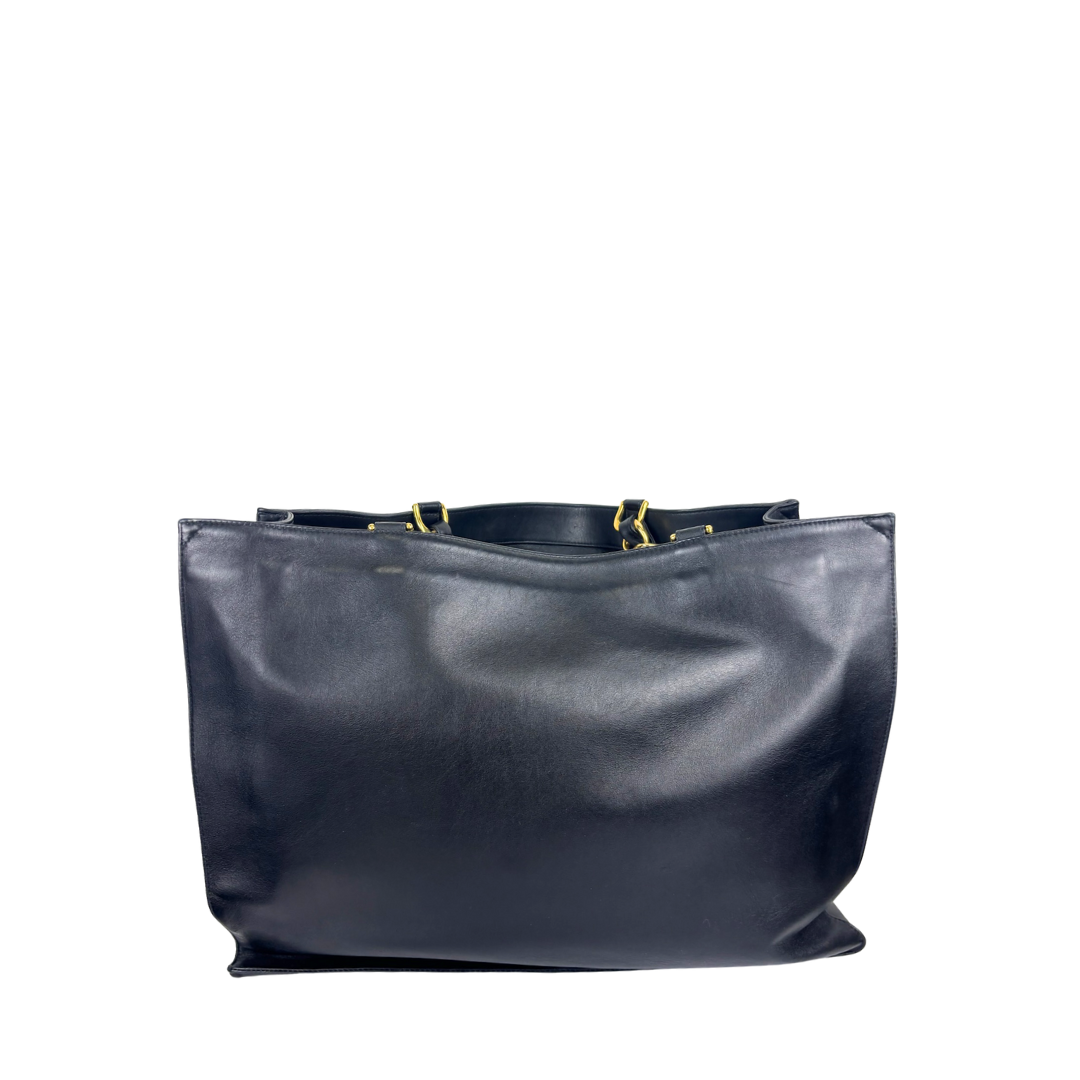 Chanel Black Timeless Jumbo Chain Tote