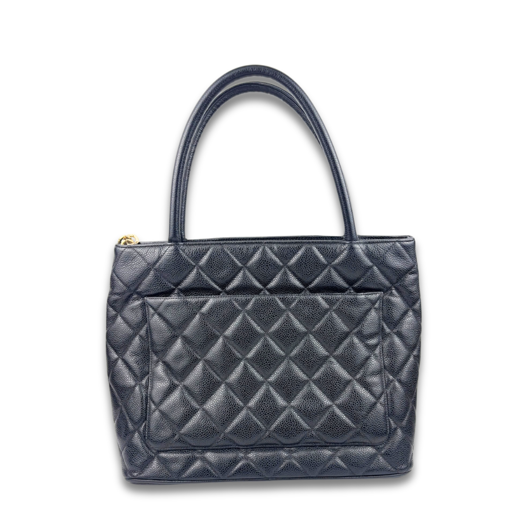 Chanel Black Caviar Medallion Tote GHW