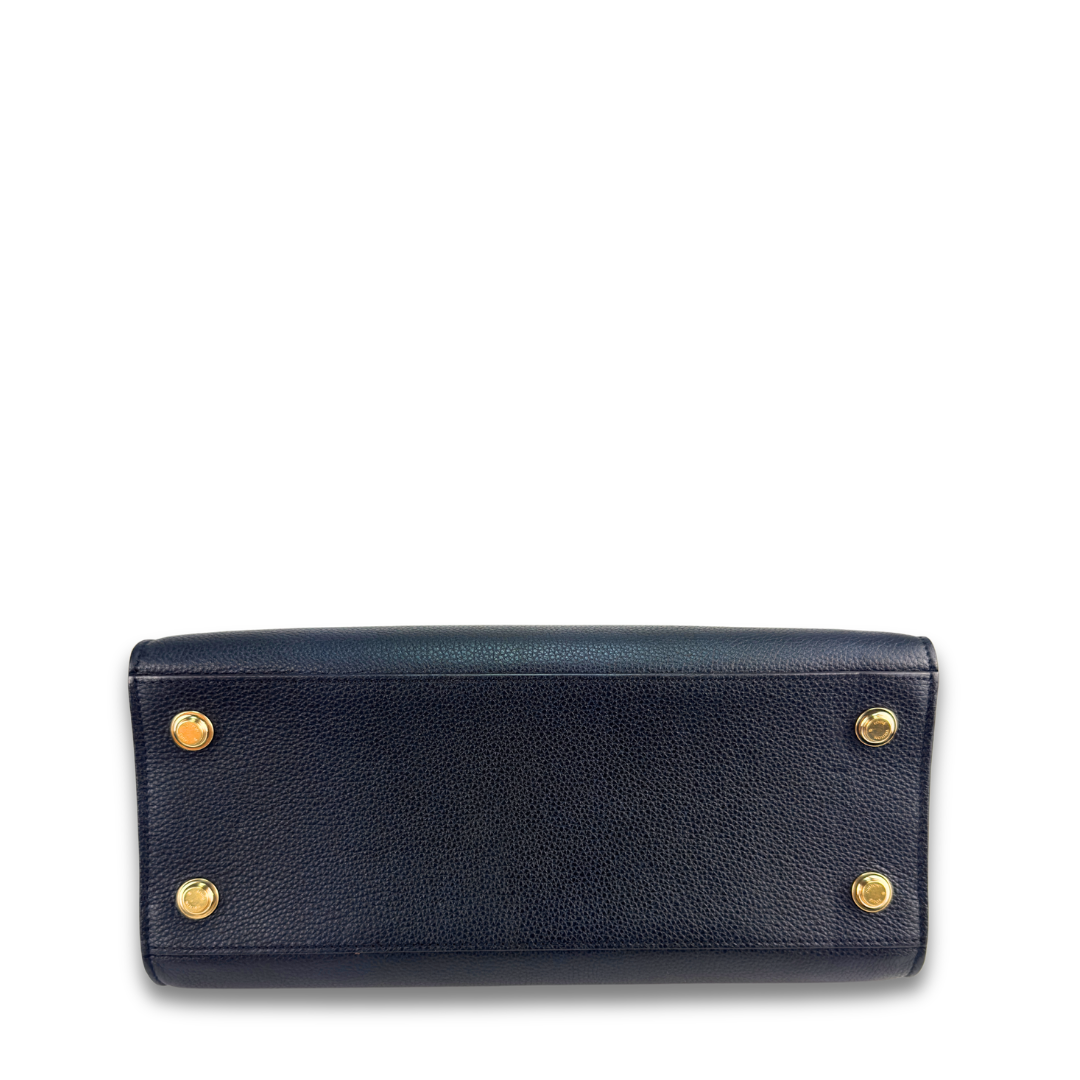Louis Vuitton Black Taurillon City Steamer MM