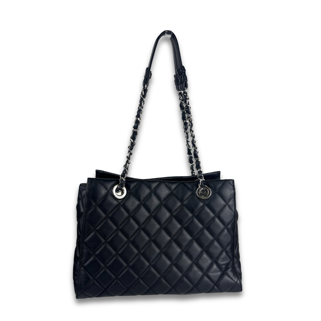 Chanel Black Chic and Soft Quilted Shopping Tote
