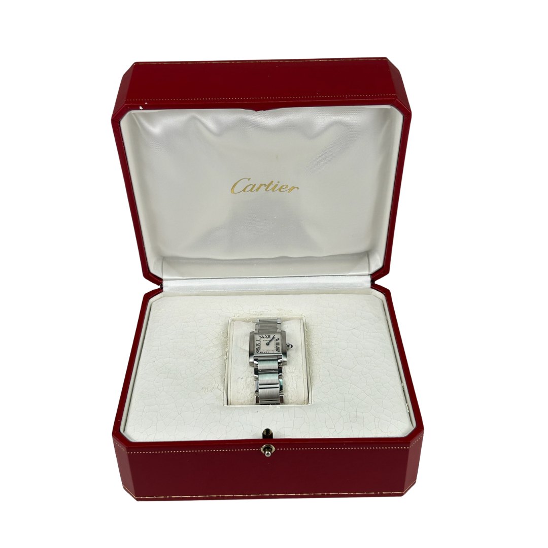 Cartier 20mm Stainless Steel Tank Française Watch