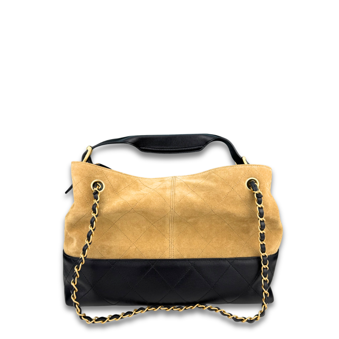 Chanel 25A Small Suede Shopping Tote