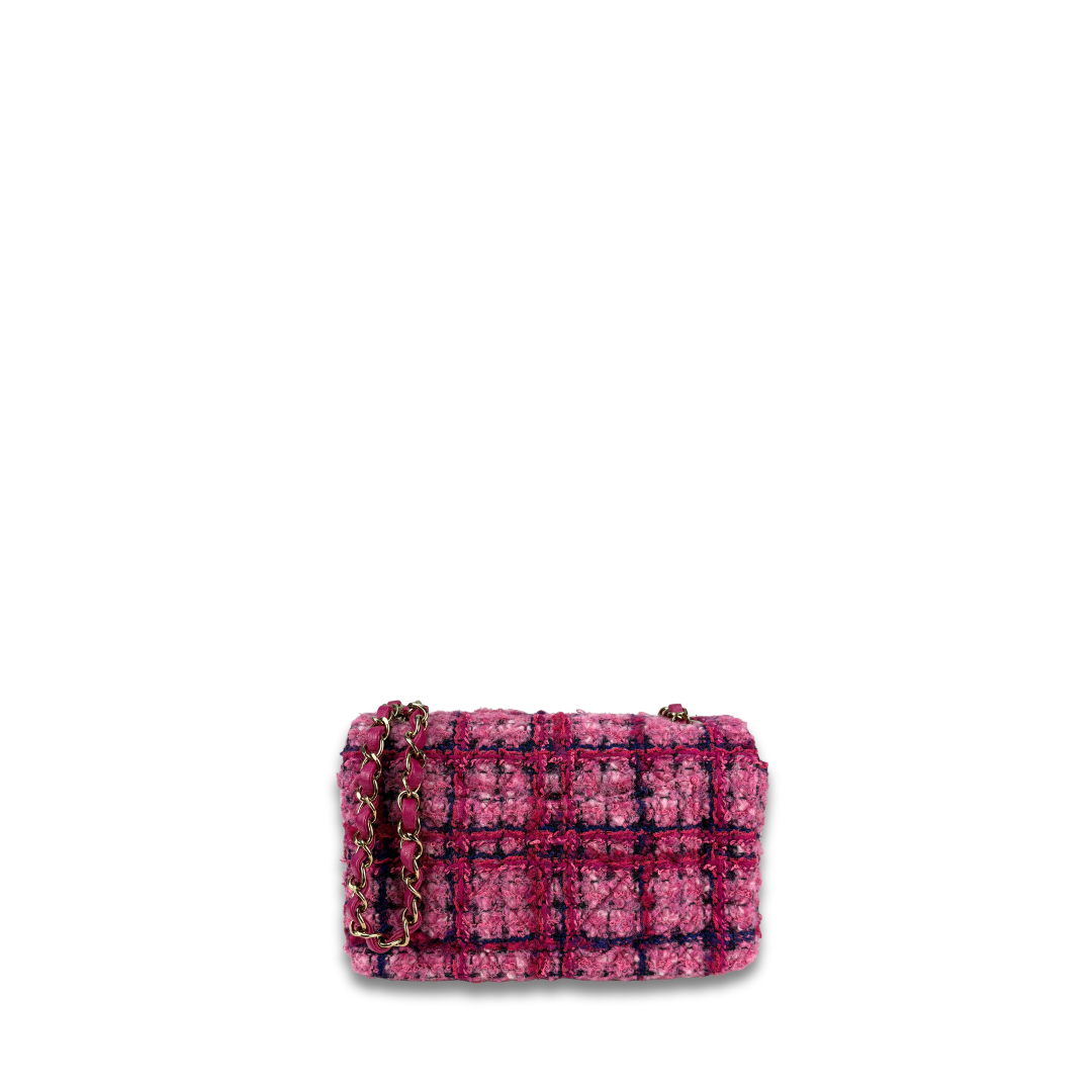 Chanel Pink Tweed Mini Flap Bag