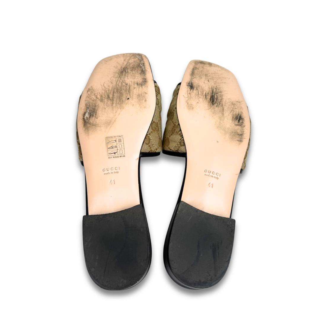 Gucci Monogram Marmont Slide Sandal - Size 41