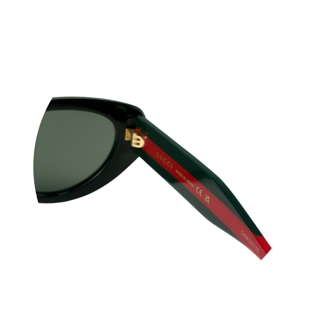 Gucci Black Oval Cateye Sunglasses